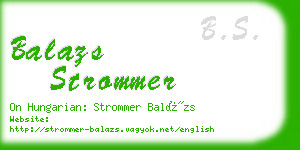 balazs strommer business card